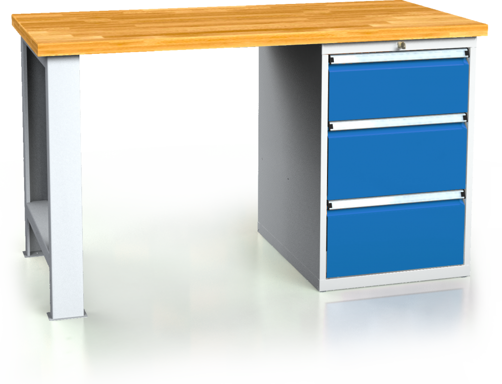 Pracovní stůl alcera PROFI - deska - noha - kontejner 880 x 1500 x 700